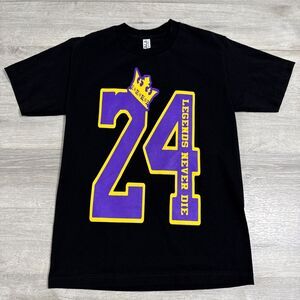Kobe Bryant Shirt 24 Legends Never Die Men's Black Tee Medium